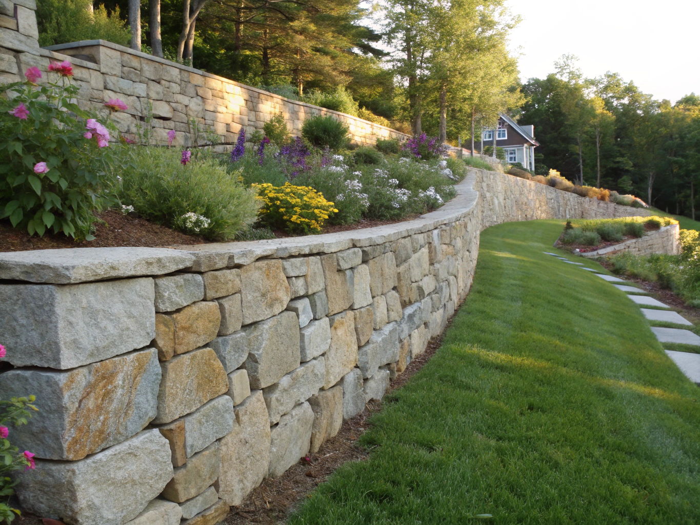 Sandstone Retaining Wall