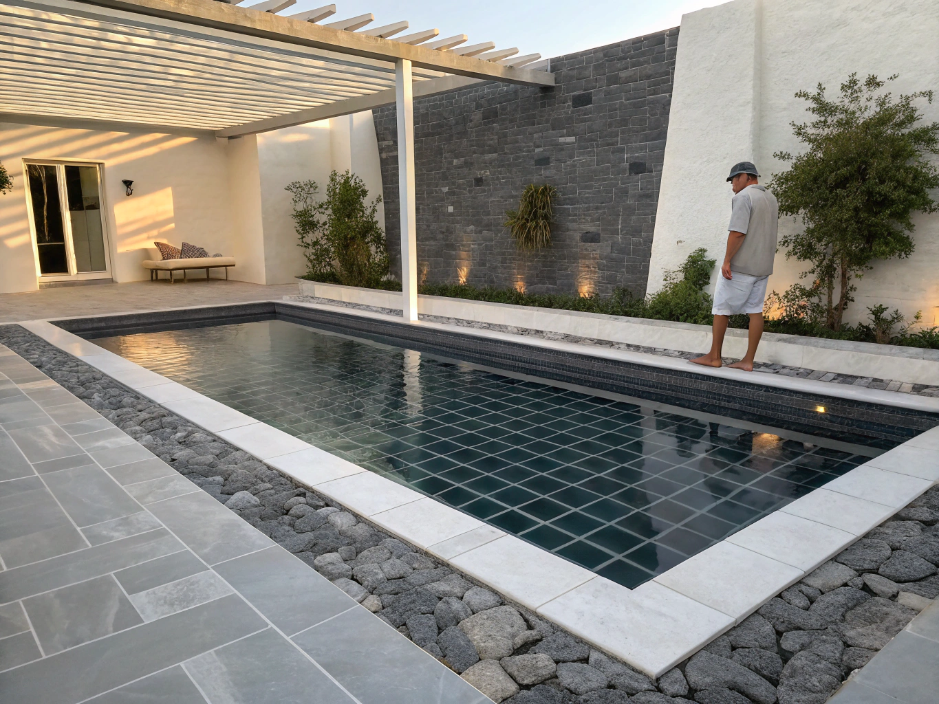 Travertine Pool Surrounds
